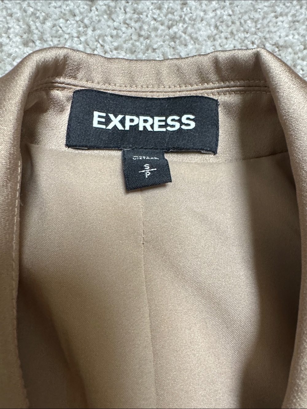 Express Taupe Satin Blazer
